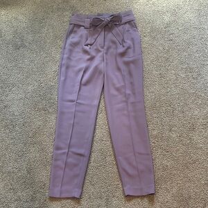 Express purple paper bag dress pants. Size 4r